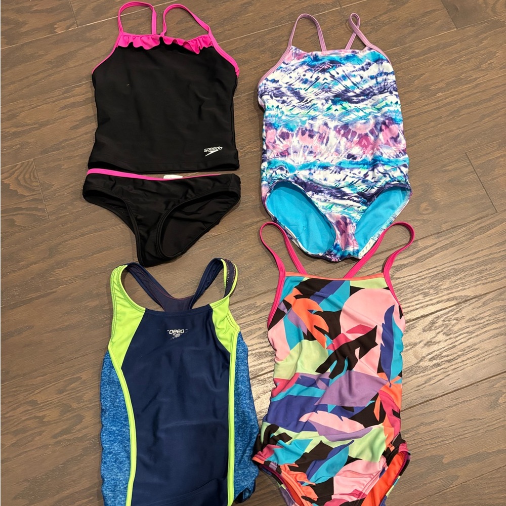 Girl’s speedo swimsuit lot, size small (7/8)
